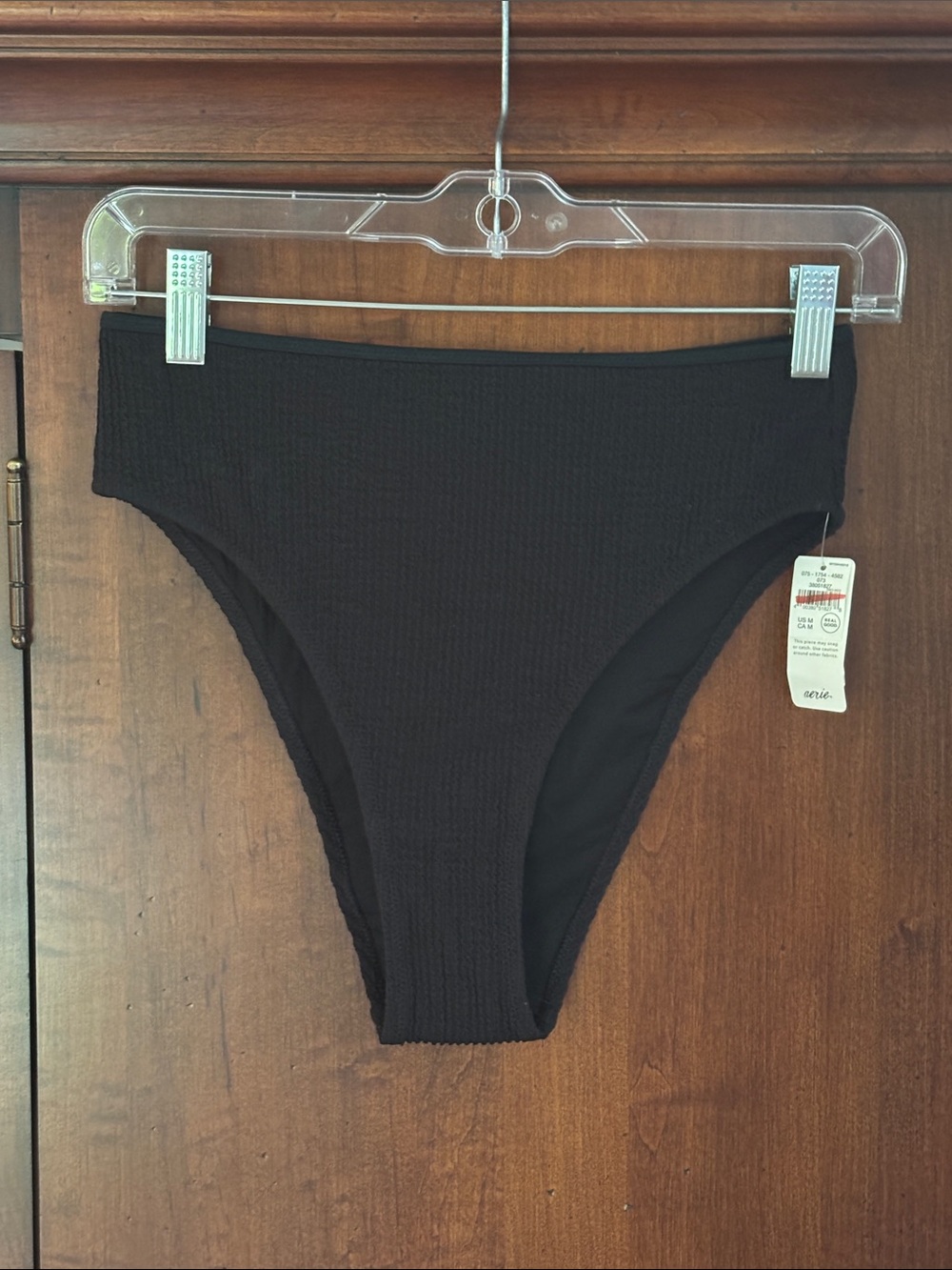 Aerie Crinkle High Cut High Waisted Cheeky Bikini Bottoms